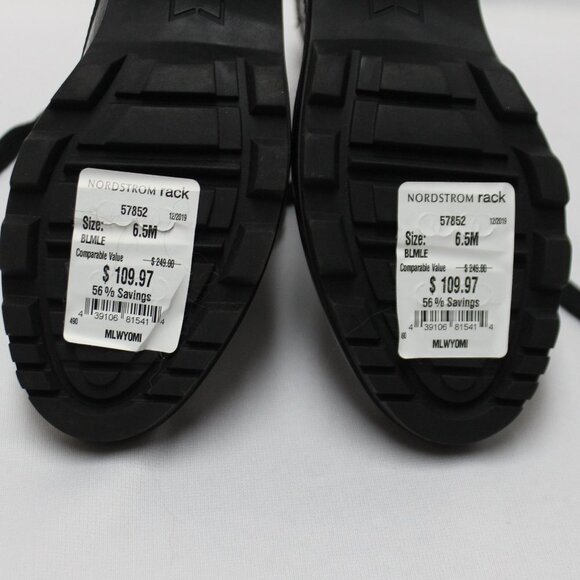 NWT Marc Fisher Black Leather Heeled Ankle Boots - Picture 11 of 16